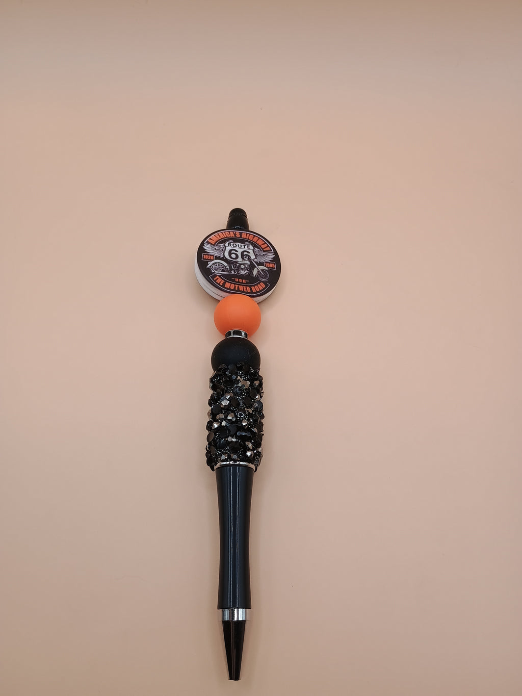 Route 66 Motorcycle Beaded Pen – “America’s Highway / The Mother Road” (3 Design Options)