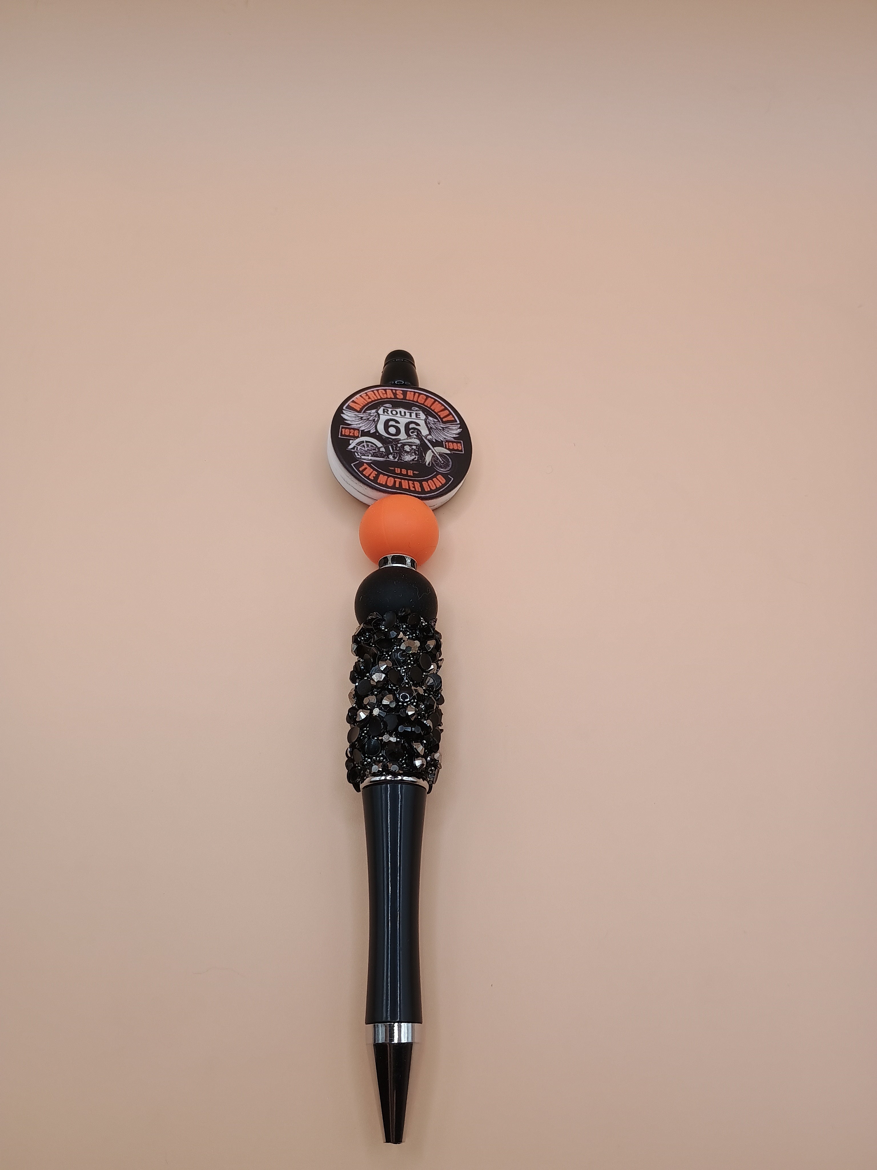 Route 66 Motorcycle Beaded Pen – “America’s Highway / The Mother Road” (3 Design Options)
