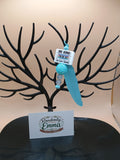 “Be Kind You Can’t Rewind” Feather Bookmark – Powder Blue Metal Beaded Bookmark