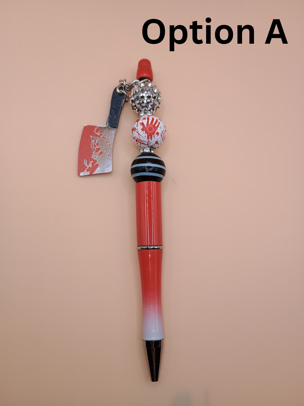 Horror-Themed Beaded Pens – Handmade 1.0 Ink Pens (8 Design Options)