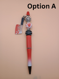 Horror-Themed Beaded Pens – Handmade 1.0 Ink Pens (8 Design Options)
