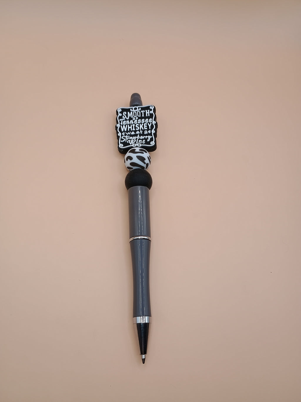 “Tennessee Whiskey / Strawberry Wine” Beaded Pen – Handmade 1.0 Ink Pen (2 Design Options)