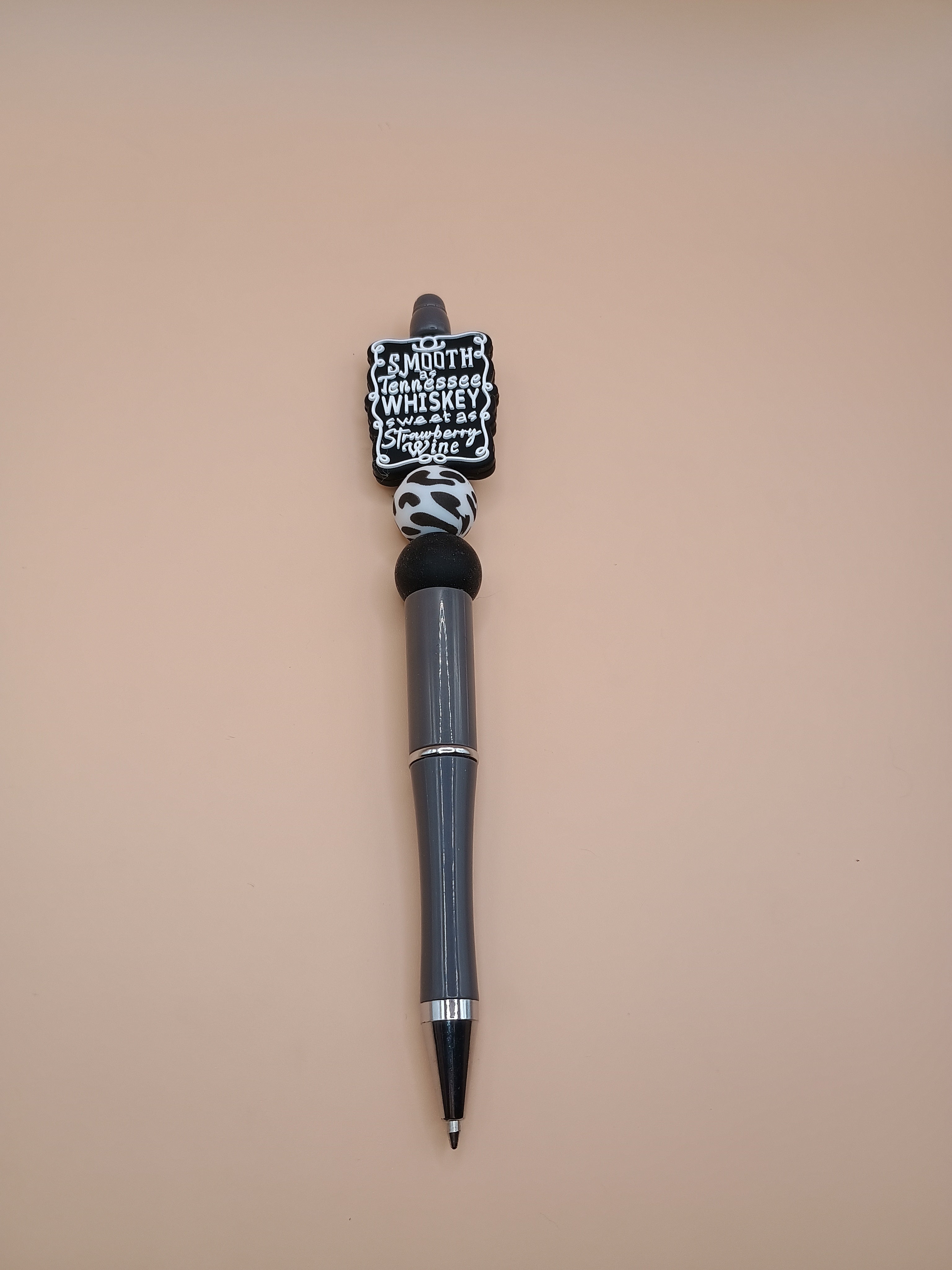 “Tennessee Whiskey / Strawberry Wine” Beaded Pen – Handmade 1.0 Ink Pen (2 Design Options)