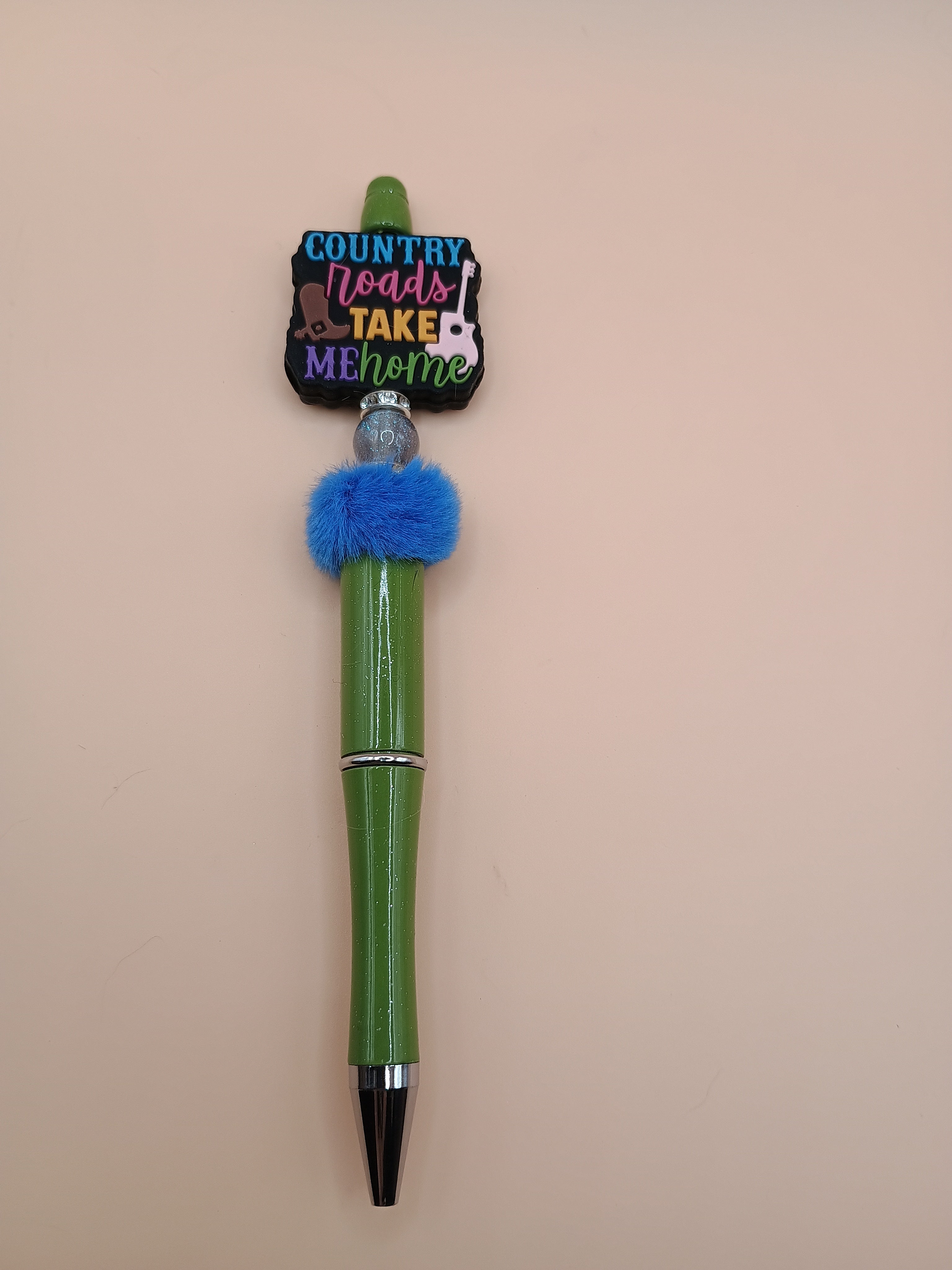“Country Road Take Me Home” Beaded Pen – Handmade 1.0 Ink Pen (3 Color Styles)