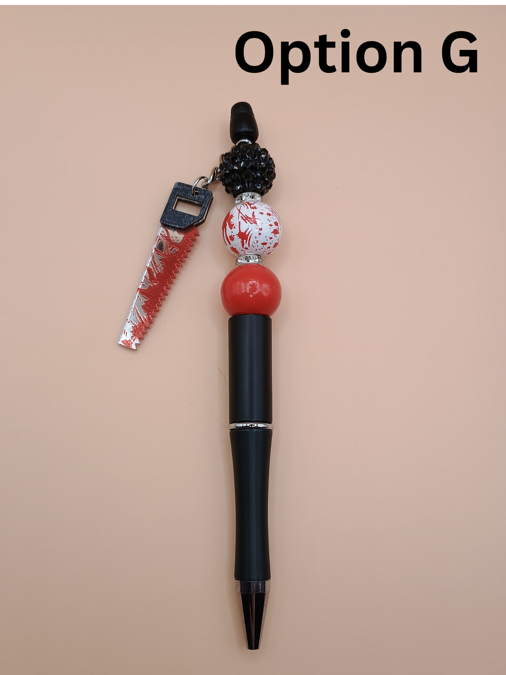 Horror-Themed Beaded Pens – Handmade 1.0 Ink Pens (8 Design Options)