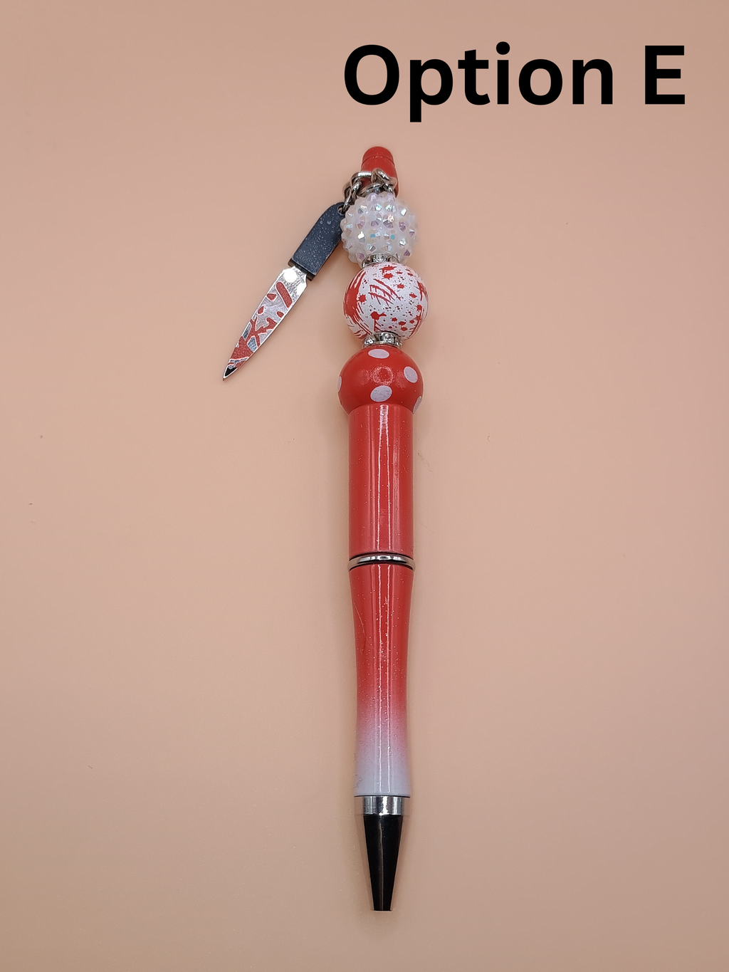 Horror-Themed Beaded Pens – Handmade 1.0 Ink Pens (8 Design Options)