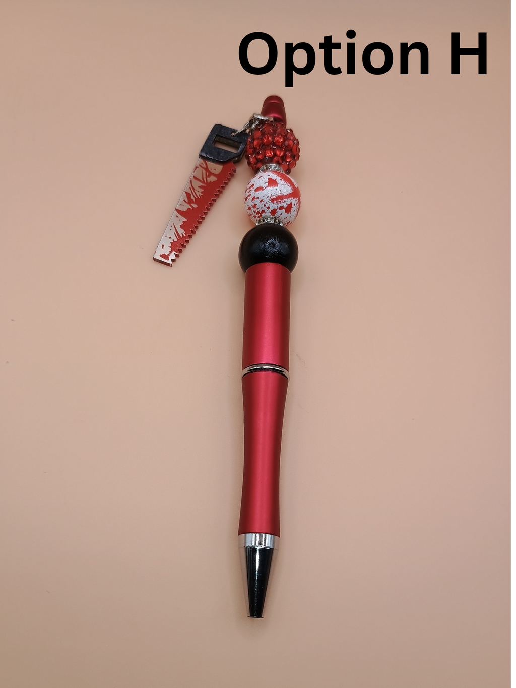 Horror-Themed Beaded Pens – Handmade 1.0 Ink Pens (8 Design Options)