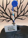 “Memphis Made” Beaded Badge Reel – Memphis Blue Retractable ID Holder