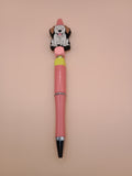 Golden Retriever Beaded Pen – Peach Handmade 1.0 Writing Pen with Extra Ink
