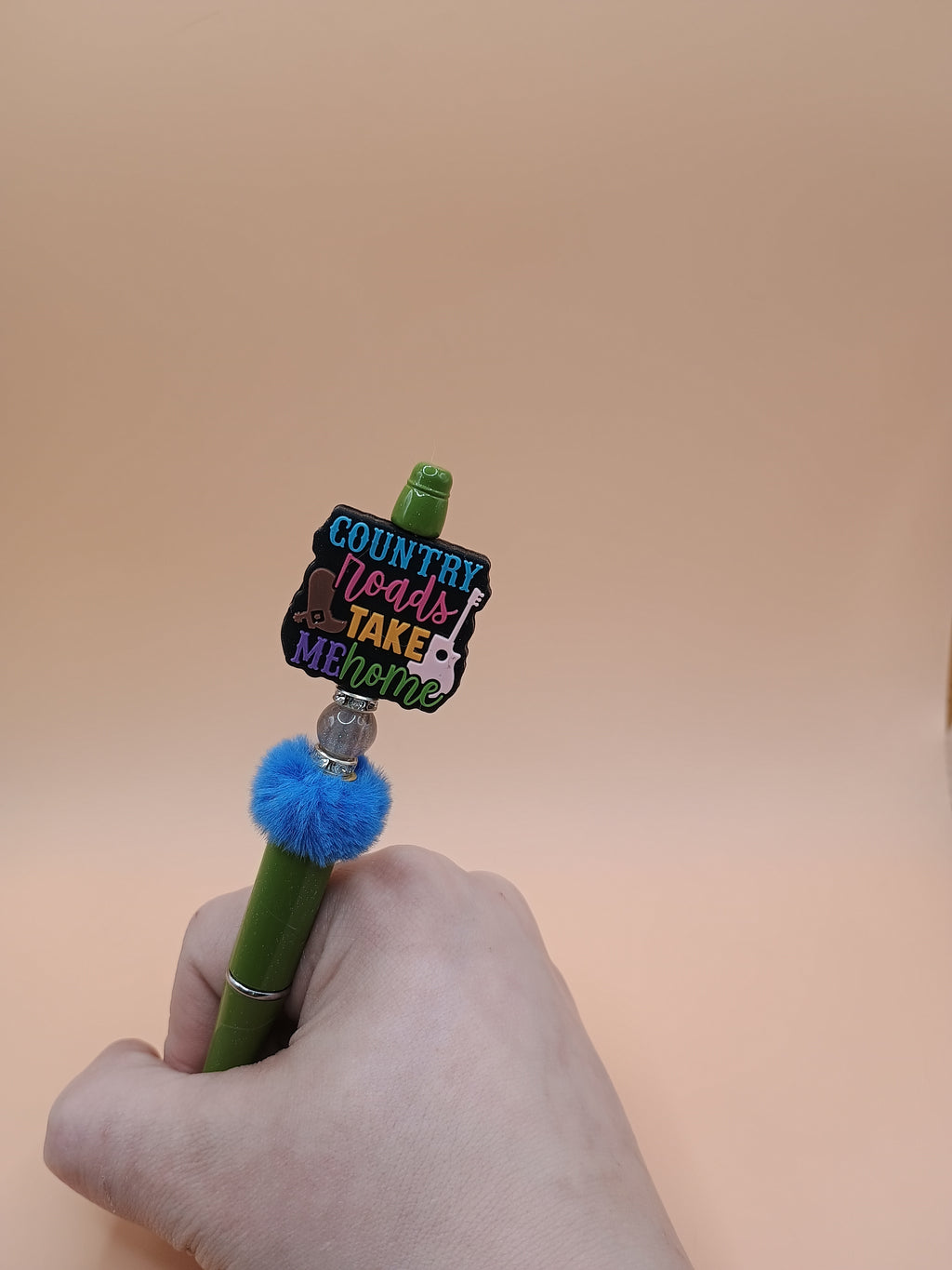 “Country Road Take Me Home” Beaded Pen – Handmade 1.0 Ink Pen (3 Color Styles)