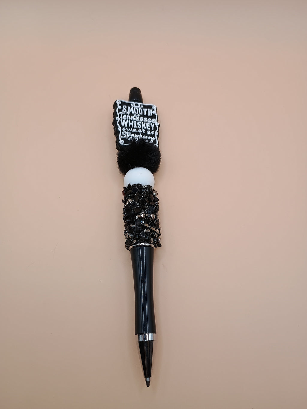 “Tennessee Whiskey / Strawberry Wine” Beaded Pen – Handmade 1.0 Ink Pen (2 Design Options)