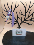 French Bulldog Feather Bookmark – Purple Metal Bookmark with Beaded Accent