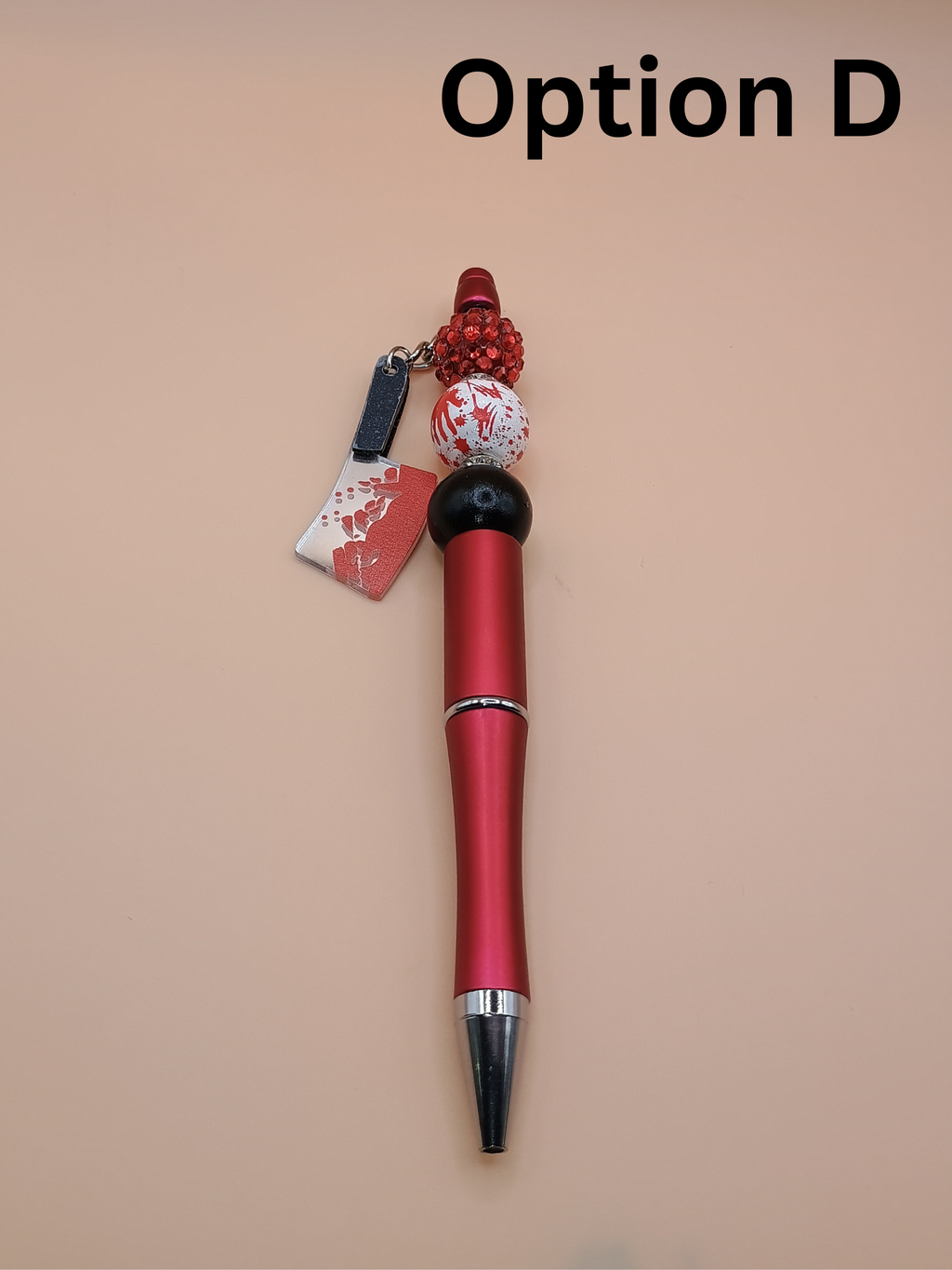 Horror-Themed Beaded Pens – Handmade 1.0 Ink Pens (8 Design Options)