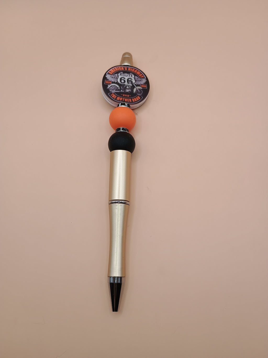 Route 66 Motorcycle Beaded Pen – “America’s Highway / The Mother Road” (3 Design Options)
