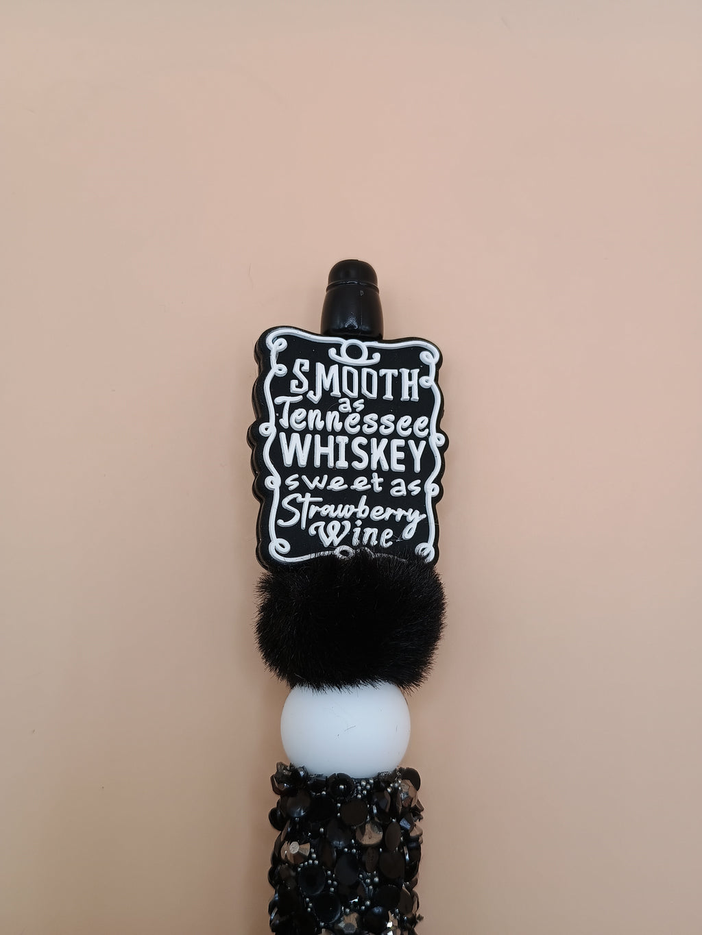 “Tennessee Whiskey / Strawberry Wine” Beaded Pen – Handmade 1.0 Ink Pen (2 Design Options)