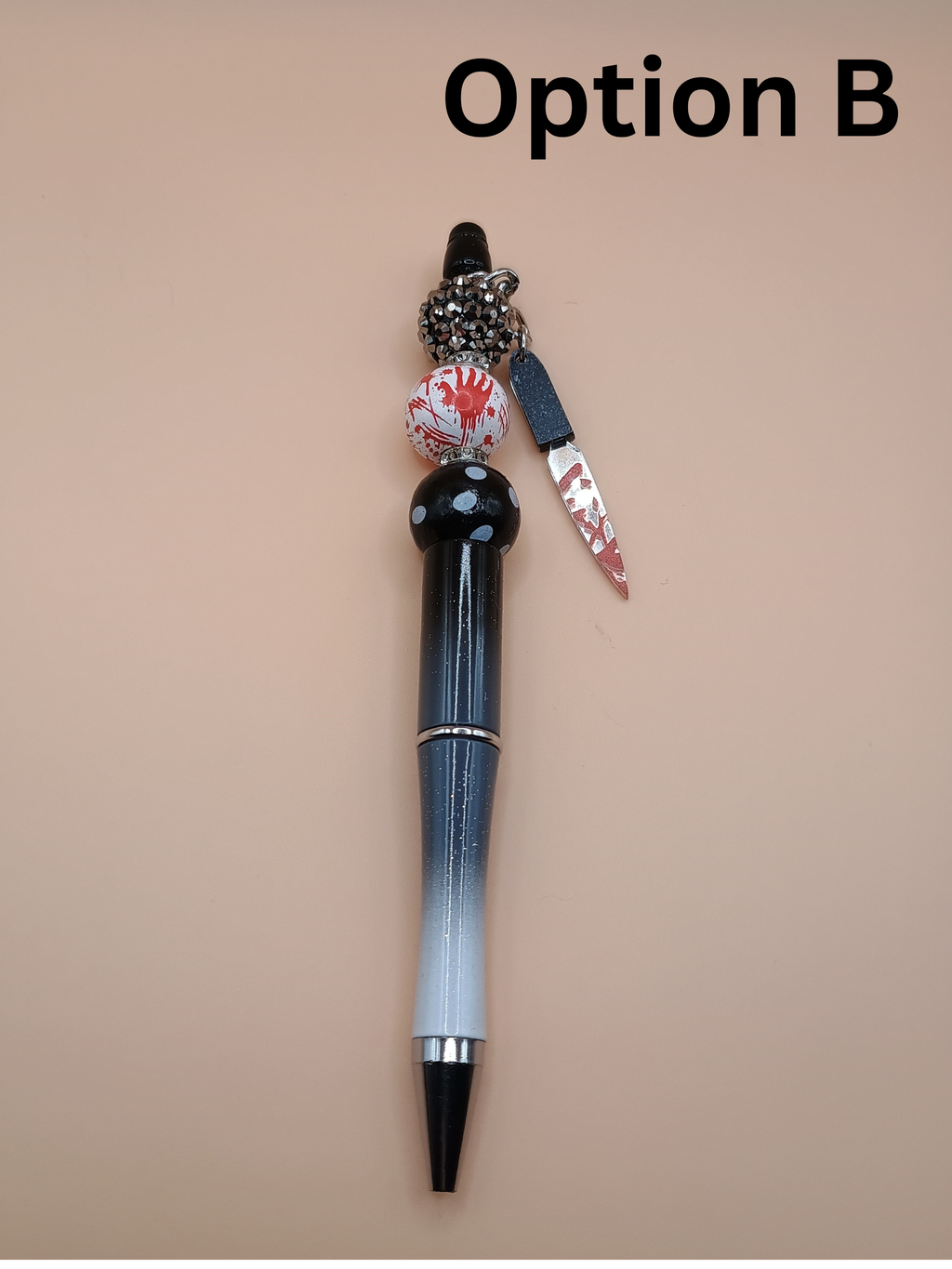 Horror-Themed Beaded Pens – Handmade 1.0 Ink Pens (8 Design Options)